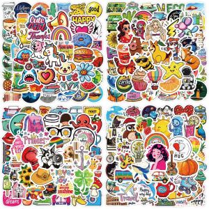 Autocollant 200 Stickers Aesthetic Mignon, Kawaii Fun Mixte Style, Autocollant Vinyle Impermeable, Autocollant Pour Ordinateur Portable Bouteille Journal Skate Scrapbooking Telephone Scooter Phone Etc - Neuf
