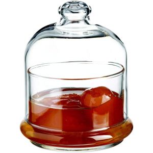 Boîte En Verre Transparent Avec Dôme 22 Cl,Porte-Confiture,Bonbon,Confett,Bonbons Cod.23.98973 Cm 10h Diam.9 By Varotto & Co. - Neuf
