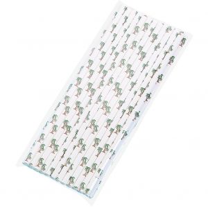 Hjlian Paille En Papier Jetable Ecologique Pour Jus De Fruits, 25 Batonnets (Coco) - Neuf