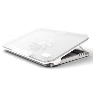 S200 Moins de 15.6 Pouces Pad de Refroidissement verser Ordinateur Portable de Jeu, Blanc, 2 Ventilateurs Silencieux, 2 Ports USB et lumière LED Bleue, Radiateur d'ordinateur portable - Neuf