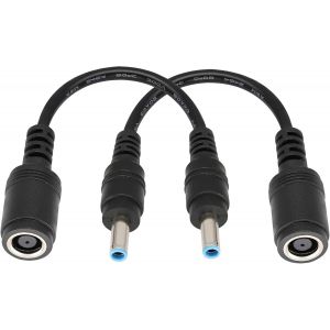 Tip Laptop Power Cable DC 7.4mm x 5mm Female to 4.5mm x3mm Male Charging Cable Power Converter for HP Laptop Cord (15.8cm/2 Pack) - Neuf