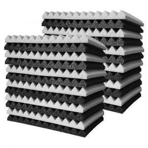24 pcs tuiles pyramidales en mousse acoustique pour l'insonorisation murale du studio - Neuf