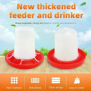 1set = 2pcs Chickken Alimentation Fournitures D'abreuvement Poulet Mangeoire Abreuvoir Volaille Poussin Poule Caille Bantam Outil D'alimentation 160g / 160ml - Neuf