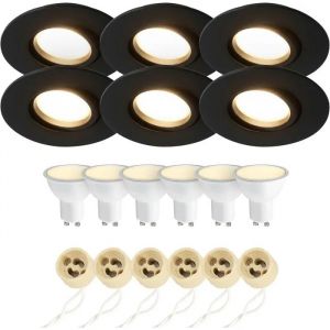 Spot Led Encastrable - Edo - Edo777861-5w3000k-801038-6pak - &Oslash;95 Mm - 5,5 W Gu10 - 3000k Orientable Ip44 - Neuf