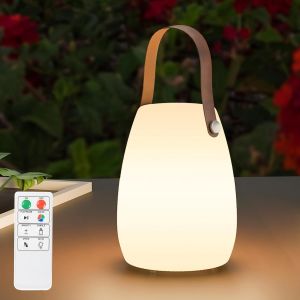 Subzonal-Lampe De Table Led Ext&eacute;rieur 1 Pi&egrave;ces Avec T&eacute;l&eacute;commande Blanc Chaud 8 Couleurs Intensit&eacute; Variable Lampe De Table Sans Fil &Eacute;tanche Ip44 Pour Votre Maison Et Jardin (Cuir,Petit) - Neuf
