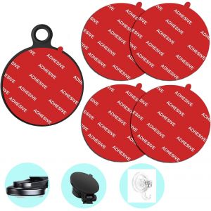 Kalanka-Lot De 4 Adhésifs De Rechange À Très Haute Adhérence Pour Tableau De Bord/Pare-Brise - Support De Téléphone - Crochets À Ventouse Pour Voiture - 70 Mm - Rouge - Neuf