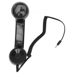 Combiné de téléphone rétro multifonction résistant aux radiations récepteur de téléphone portable portable pour téléphones mobiles ordinateurs Noir - Neuf