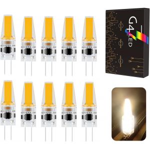 Ampoules Led G4, Ampoules Led G4 3w, Blanc Chaud 3000k 270lm, Remplacement De 30w Halogène, Ac/Dc 12v-24v, Pas De Scintillement Dimmable, 10pcs - Neuf