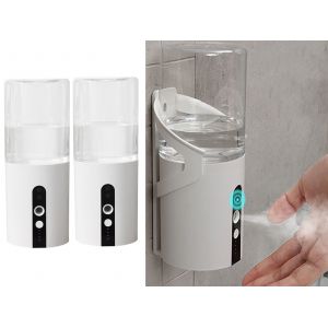 Distributeur automatique de d&eacute;sinfectant &agrave; alcool infrarouge - Lot de 2 - Neuf