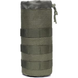 Eryi-Molle Porte Gourde, Porte Gourde Sac À Dos, Sac Tactique Porte Bouteille, Randonnée Accessoires Poche De Cruche À Eau Militaire Pour Camping Randonnée Voyages Escalade (A-Vert) - Neuf