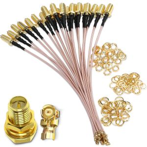 Câble coaxial RP-SMA vers IPX UFL U.FL MHF1 vers RPSMA câble coaxial femelle pour Mini câble d'antenne d'extension d'antenne Wifi PCI 8 pouces (20 cm) 5 pièces - Neuf