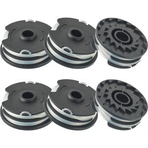 KALANKA-Bobine Fil Nylon, de fil de rechange pour LIDL Parkside tondeuse à gazon PRT 550 A1, A3; PRTA 20-Li A1, B2, C3 Pièces de Rechange Coupe Bordure(6 bobines de fil) - Neuf
