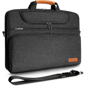 TIANYI-Sacoche Ordinateur 17 Pouces Imperm&eacute;able Pochette PC Portable Sac &agrave; Bandouli&egrave;re Homme Business pour 17-17.3"" Notebook/Dell/Lenovo/Acer/HP/MSI/ASUS, Noir 2 - Neuf