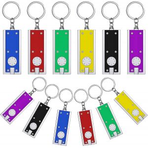 Lot De 12 Porte-Clés Lumineux Carrés Créatifs À Led, Porte-Clés Léger, Cadeau - Neuf
