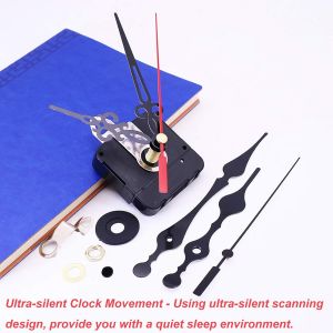 TZF-Mécanisme d'horloge, Long à Couple Élevé Moteur d'Horloge à Quartz Kit avec 3 Mouvements d'horloge et 5 Jeux de Mains, Silencieux Mécanisme Horloge Murale Remplacement des Pièces Réparation - Neuf