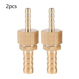2pcs 4-10mm Brass Fitting Hose Barb Tail Réducteur Réduction Plug Connecteur - Neuf