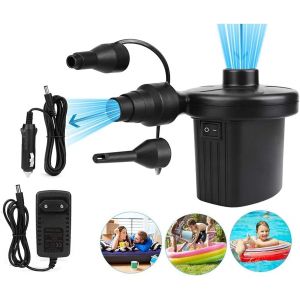 Loc-Pompe &Agrave; Air &Eacute;lectrique-Pompe &Agrave; Air 2 En 1-Pompe &Eacute;lectrique Portable Avec 3 Buses D'air Pour Matelas Gonflable,Canap&eacute;,Piscine,Bateau Gonflable,Bou&eacute;e,220 V-240 V/12 V - Neuf