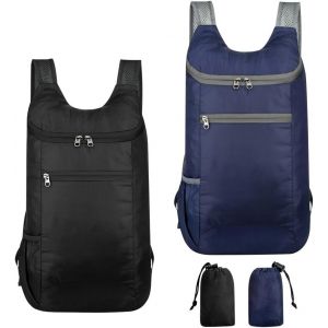 Asfasfq-Vgecee 2 Pcs Sac À Dos Randonnée, Sac À Dos Pliable Portable, Sacs Étanches Randonnée Ultra Léger, Sac Dos Pliable, Sacs De Voyage Imperméable Avec 2 Pochettes, Pour Camping Sport Shopping Pi - Neuf