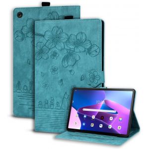 LORANKA-Coque Lenovo Tab M10 3rd Gen 10.1 Pouces 2022,PU Cuir Cover Tablette Housse de Protection Porte-Crayons Portefeuille Tablet &Eacute;tui Lenovo Tab M10 3rd Gen 10.1"" 2022 TB-328FU/TB-328XU,Vert Clair - Neuf