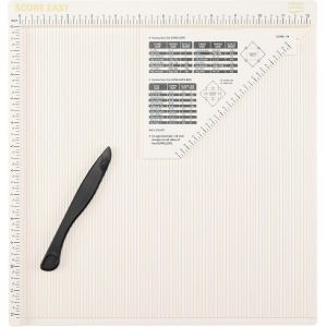 Vaessen Creative Plaque De Rainurage Score Easy 12 &iquest; X 12 &iquest; Pouces Avec Plioir Et R&egrave;gle Triangle Blanc Cass&eacute; Planche De Pliage Pour Scrapbooking, Cartes, Bo&icirc;tes Et Loisirs Cr&eacute;atifs - Neuf