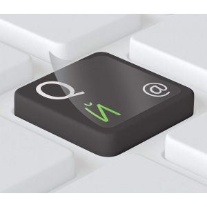 KAL-Touches Autocollantes Clavier Russe, Avec Film Transparent Et Vernis De Protection - Pour Pc (11 X 13 Mm), Macbooks & Laptops (14 X 14 Mm) 11 X 13Mm (F&uuml;r Pc) Vert Clair - Neuf