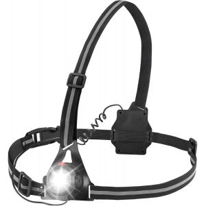 Acdsgd-Lampe De Course Pour Coureurs, Lampe De Poitrine Pour Coureurs, Angle De Faisceau R&eacute;glable De 180&deg;, 120 Lumens, Bande R&eacute;fl&eacute;chissante, Lampe Frontale Led Avec C&acirc;ble Usb Rechargeable, Lampe De Course &Agrave; - Neuf