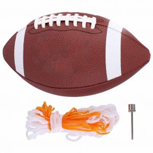 Ballon De Rugby D'exterieur En Cuir Pu, Football Americain, Entrainement Sportif, Divertissement, Taille 6 - Neuf