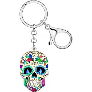 KAL-Porte-Clés En Acrylique Pour Halloween, Motif Tête De Mort, Zombie, Poupée Vaudou Pour Femmes Et Filles, Sac À Main, Accessoires De Voiture - Neuf