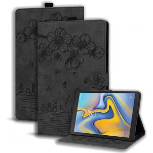 Coque Pour Samsung Galaxy Tab A 10.5 Pouces 2018 (Sm-T590/T595),Pu Cuir Cover Tablette Housse De Protection,Porte-Crayons Portefeuille Tablet Étui Samsung Galaxy Tab A 10.5 2018,Noir - Neuf