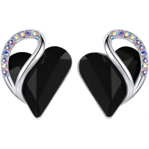 Infini Amour C?Ur Boucles D'oreilles Femme Argent, Boucle D'oreille Femme Avec Cristaux De Gu&eacute;rison, Sans Allergie Bijoux Femme Avec Coffret Cadeau - Neuf