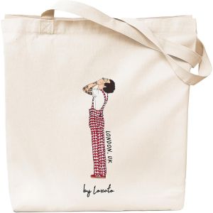KALANKA-Tote Bag Femme - Sac Cabas Femme Original - Tote Bag Coton 100% Grand 35 x 42 x 8 cm - Sac Fourre Tout en Toile - Neuf
