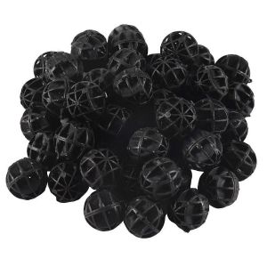50 Boules Bio Noires De 18 Mm De Diam&egrave;tre Pour Filtre D'&eacute;tang D'aquarium - Neuf