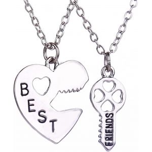 Jum-Collier D'amitié Assorti Avec Pendentif Amovible Pour 2 Filles Bff - Neuf