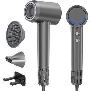 Seche Cheveux Professionnel, Moteur Haute Vitesse 110000 Tr/Min Pour Un S&eacute;chage Rapide, 200 Millions Ionique N&eacute;gatifs,S&egrave;che Cheveux Contr&ocirc;le La Temp&eacute;rature Et La Vitesse Du Flux - Neuf