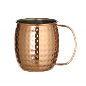 Eryi-Moscow Mule Mug, 500ml, Tasse Pour Cocktail, Tasse En Acier Inoxydable Plaqué De Cuivre, Finition Polie, Verre Cuivré Pour Moscow Mule, Boissons Froides, Fête, Bar, Ø97x(H)100mm - Neuf