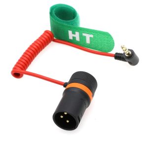 Câble audio Mini Jack vers XLR 3 broches 3,5 mm pour Boya Rode Wireless GO II Microphone vers Sony FX9 FX3 Canon Mixer Enregistreur à angle droit mâle rouge tressé 50 cm - Neuf