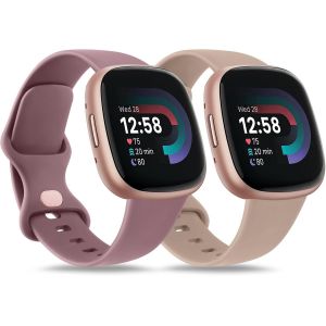 2 Pack Bracelet Pour Fitbit Versa 4/Sense 2/Fitibit Versa 3/Sense Pour Femmes Hommes,Bracelet De Remplacement R&eacute;glable Pour Fitbit Versa 4/Sense 2/Versa 3/Sense - Neuf