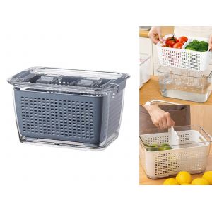 Bo&icirc;te De Rangement De Cuisine 3 En 1 Avec Couvercle Pour Fruits Et L&eacute;gumes - Neuf