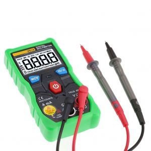 ANENG V01A Multimetre numerique True RMS a plage automatique, testeur de courant, de tension et d'ohms AC/DC (vert) - Neuf