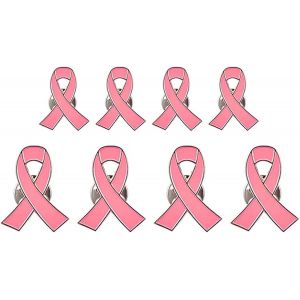 Kjdal-Broche &Agrave; Ruban Rose-&Eacute;pinglettes En &Eacute;mail-Symbole Du Cancer Du Sein-Diff&eacute;rentes Tailles : 2,5x2 Cm-3,8x2,3 Cm - Neuf