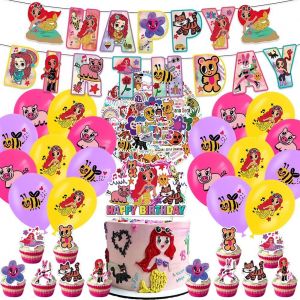 SJZG-32 Pcs Chanteuse F&eacute;minine Ballons D&eacute;coration,Chanteuse Stickers,Chanteuse Banni&egrave;re Des Joyeux Anniversaire,Ballon En Latex,G&acirc;teaux Toppers,D&eacute;coratifs Pour Anniversaire D'Enfant - Neuf