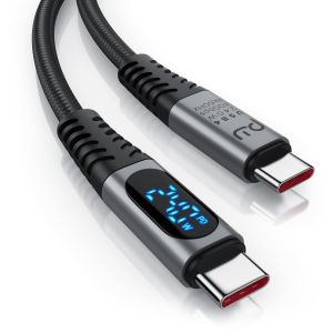 CMWX-C&acirc;ble USB C, 1,5m Cable Type C Chargeur Rapide, 240W PD 48V 5A, USB 4 Gen3x2 Type-C, 40 Gbit/s 8K &agrave; 60 Hz / 4K &agrave; 120 Hz, Compatible avec iPhone Samsung Xiaomi iPad MacBook Google Pixel Switch PS - Neuf