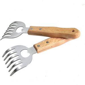 Griffes &agrave; viande, 2 pi&egrave;ces, 2.95 pouces, Acier inoxydable, pour cuisine et barbecue en plein air - Neuf