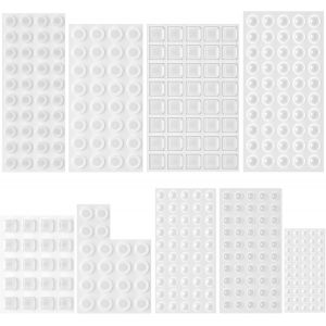 Amortisseur Porte Placard, Butee De Porte Adhesive, Patin Silicone Transparent, Patin Autocollant Verre, Amortisseur En Plastique Pour Portes De Placard, Salle De Bain, Bureau(9 Taille) - Neuf