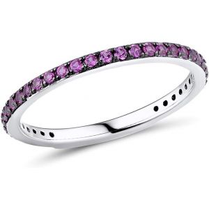 Tianyi-Bague Fine En Argent Sterling Pour Femme. Bague Femme Sertie De Zircons En Argent 925. Bagues Anneau En Argent Pour Femmes Avec Des Pierres De Couleur. - Neuf