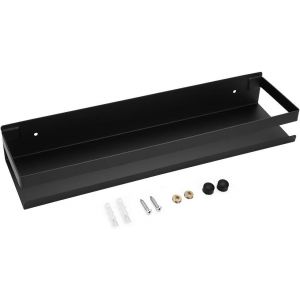 &Eacute;tag&egrave;re De Douche Suspendre En Acier Inox Panier De Cuisine Mural Pour Rangement (Noir, 40Cm) - Neuf