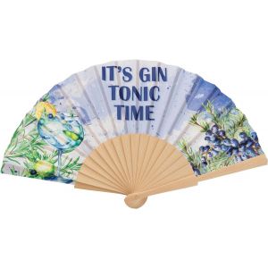 KALANKA-- Eventail Pliant en Tissu avec Inscription | Ventilateur de Poche | Eventail Fete | éventail Personnalisable | Cadeau - Neuf