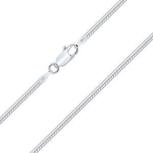 Trahoo-- Collier Femme - Chaîne Argent 925/1000 - Maille Miroir - Finition Rhodié - Largeur : 2.2 Mm - Neuf