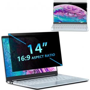 Filtre Écran Confidentialité 14 Pouces 16:9 - Protecteur D'Écran Anti Espion, Film Anti-Lumière Bleu, Compatible Avec Hp/Dell/Acer/Lenovo/Thinkpad/Samsung/Asus - Neuf