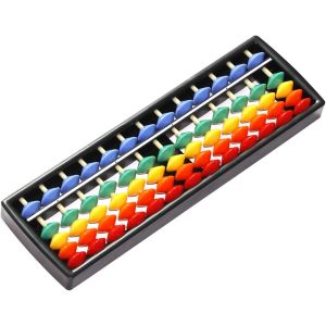 Abacus arithm&eacute;tique traditionnel,Abacus,Enfants Math&eacute;matiques Outil de calcul &eacute;ducatif,Fyore Boulier chinois vintage en bois &agrave; 15 chiffres,Abacus Chinois Calculatrice Cadre,Couleur,1 pi&egrave;ce - Neuf